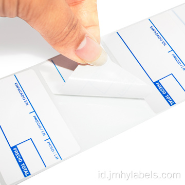 Label skala barcode pencetakan logo warna yang disesuaikan